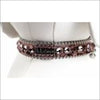 B.B. Simon Dog Collar - Pink Leopard Swarovski Crystals - 