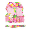 NEW-Doggie Design Pink Hawaiian Floral Cool Mesh Harness w/ 