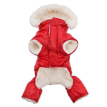 NEW-Doggie Design "Ruffin It" Red Snow Suit