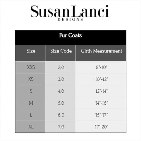 Susan Lanci Designs Scotty Charcoal Plaid Fur Coat -