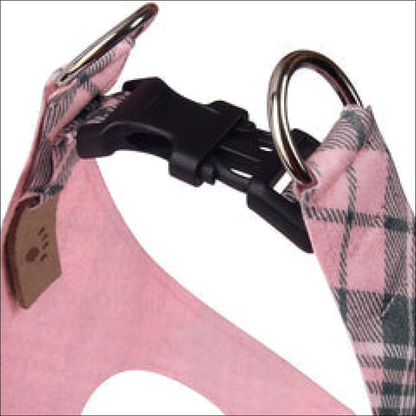 Susan Lanci Designs Scotty Plaid Step In Harness,nouveau bow,nouvea susan lanci,susan lanci,susan lanci harness,susan lanci designs,black harness,black dog,black dog harness,soft dog harness,step in harness,dog harness,small dog harness,fashion harness,designer harness,puppy harness,harness for dogs,suede harness,pure simple,step-in,harness leash,step in, scotty stein-harness,