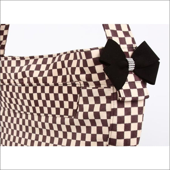 Cuddle Carrier Windsor Check with Nouveau Bow - Black 