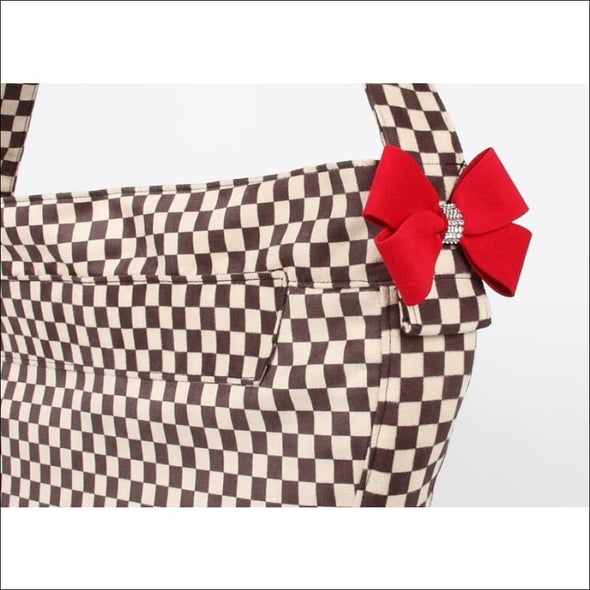 Cuddle Carrier Windsor Check with Nouveau Bow - Red Nouveau 