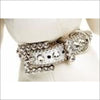 B.B. Simon Dog Collar - Silver Swarovski Crystals - Collars