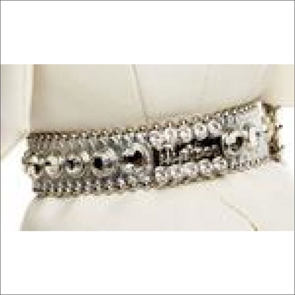 B.B. Simon Dog Collar - Silver Swarovski Crystals - Collars