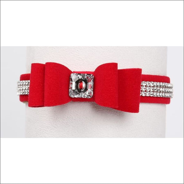 3 Row Giltmore Big Bow 5/8 Collar by Susan Lanci Designs - 