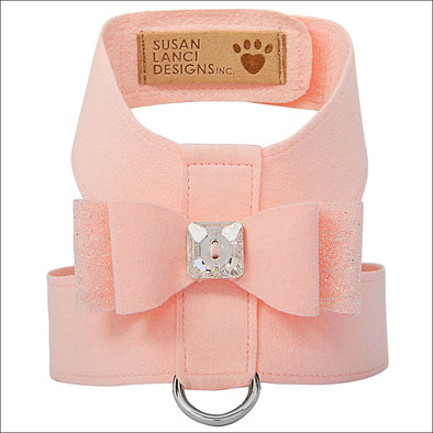 Puppy Pink AB Crystal Stellar Big Bow Tinkie Harness - 