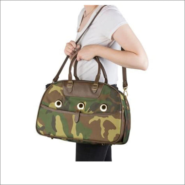 Ariel Bag Camo Pet Dog Carrier - Carriers & Strollers