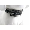 B.B. Simon Dog Collar / Black with Black Stones - Collars