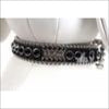 B.B. Simon Dog Collar / Black with Black Stones - Collars