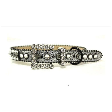 B. B. Simon Dog Collar - Charcoal Collar With Swarovski 