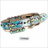 B.B. Simon Dog Collar - Ocean Blue Swarovski Crystals - 