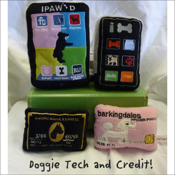 Barkingdales Credit Card Plush Dog Toy By Dog Diggin Designs