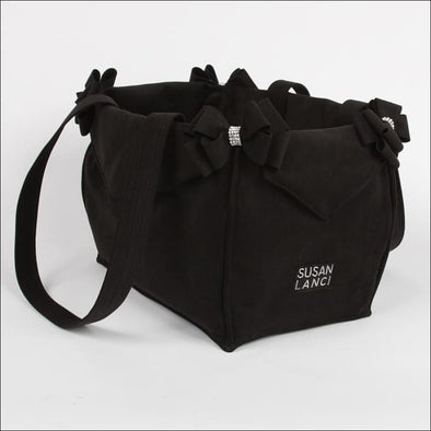 Black Double Nouveau Bow Luxury Carrier - Black - luxury 