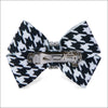 Black & White Houndstooth Single Nouveau Bow Hair Bow - Pet 