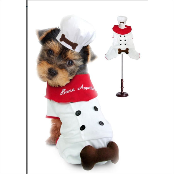 Bone Appetite Chef Halloween Dog Costume - Pet Costume