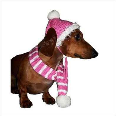 Bubblegum Pink Dog Hat/Scarf*