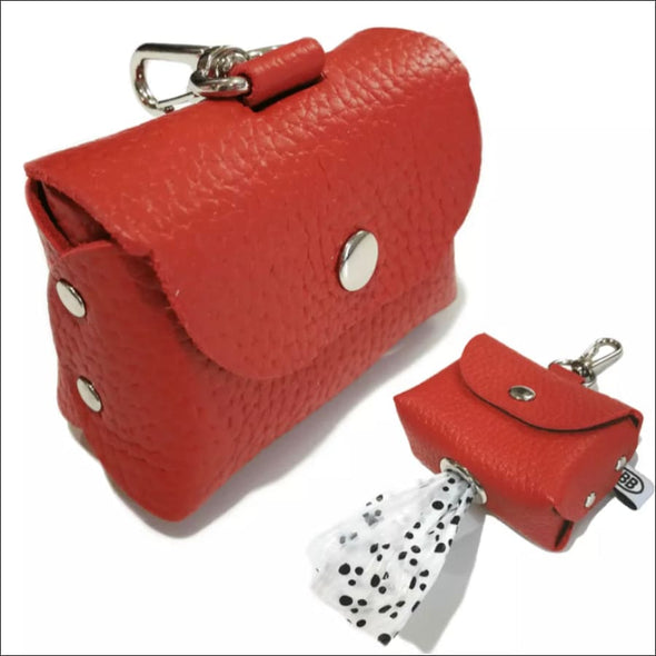 Buddy Belts Premium Leather Poopurse - Pet Waste Bag 