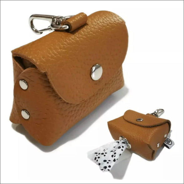 Buddy Belts Premium Leather Poopurse - Pet Waste Bag 