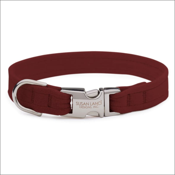Burgundy Perfect fit Collar by Susan Lanci Designs - Pet 