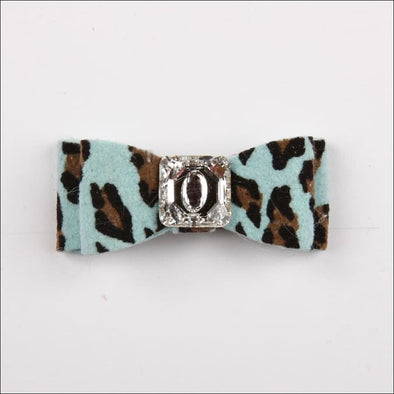 Cheetah Couture Single Big Bow Hair Bow - Teacup -Pair - 