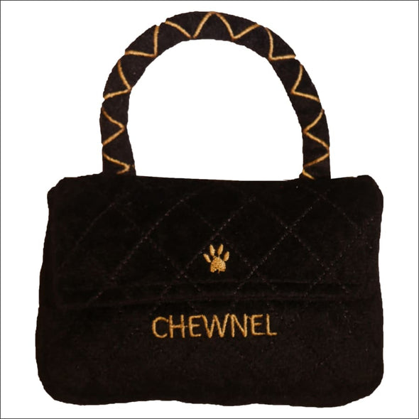 Chewnel Classique Black Purse Dog Toy By Dog Diggin Designs 