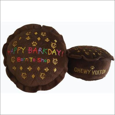 Small Chewy Vuiton Happy Barkday Cake Dog Toy*