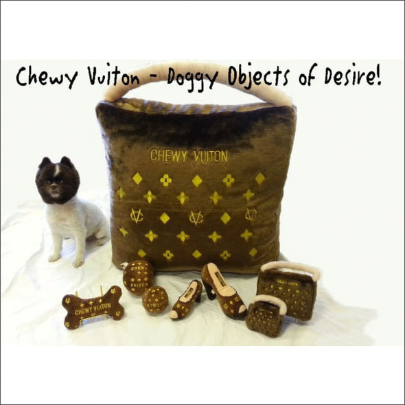 Chewy Vuiton Monogram Dog Ball Toy By Dog Diggin Designs - 
