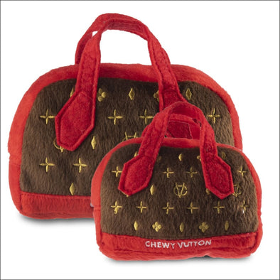 Chewy Vuiton Posh Purse (Red Trim) from Dog Diggin Designs -