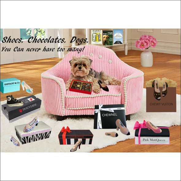 Chewy Vuiton Shoe Dog Toy By Dog Diggin Designs - Designer 
