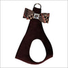 Chocolate Glen Houndstooth Big Bow Step In - Pet Collars & 