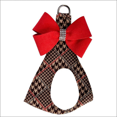 Chocolate Glen Houndstooth Red Pepper Nouveau Bow Step In - 