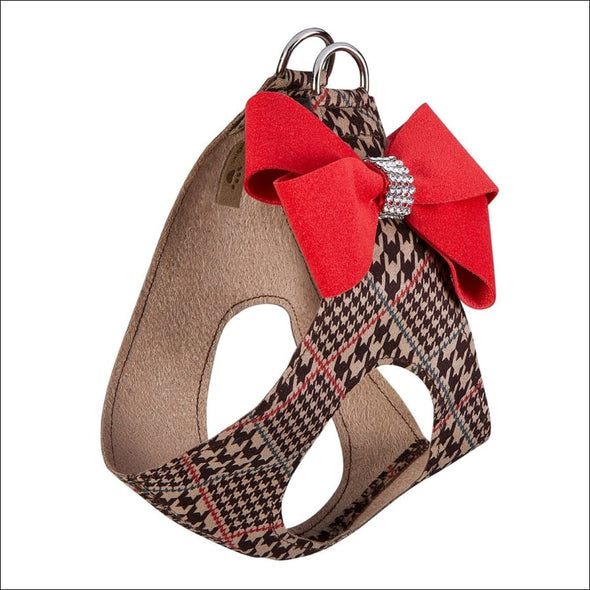 Chocolate Glen Houndstooth Red Pepper Nouveau Bow Step In - 