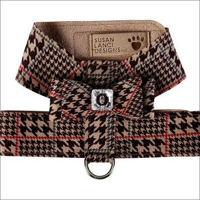 Chocolate Glen Houndtooth Big Bow Tinkie Harness