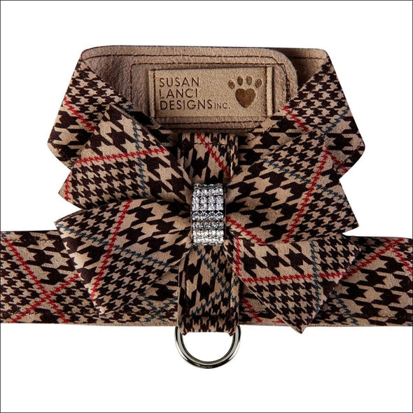 Chocolate Glen Houndtooth Nouveau Bow Tinkie Harness