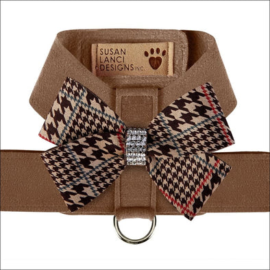Chocolate Glen Houndtooth Nouveau Bow Tinkie Harness