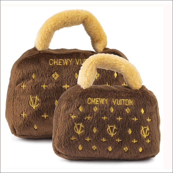 Classic Brown Chewy Vuiton Plush Dog Toy By Dog Diggin 