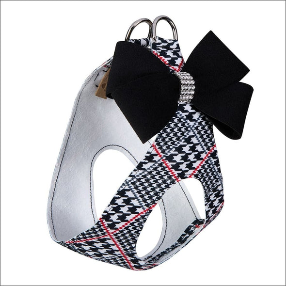 Classic Glen Houndstooth Black Nouveau Bow Step In
