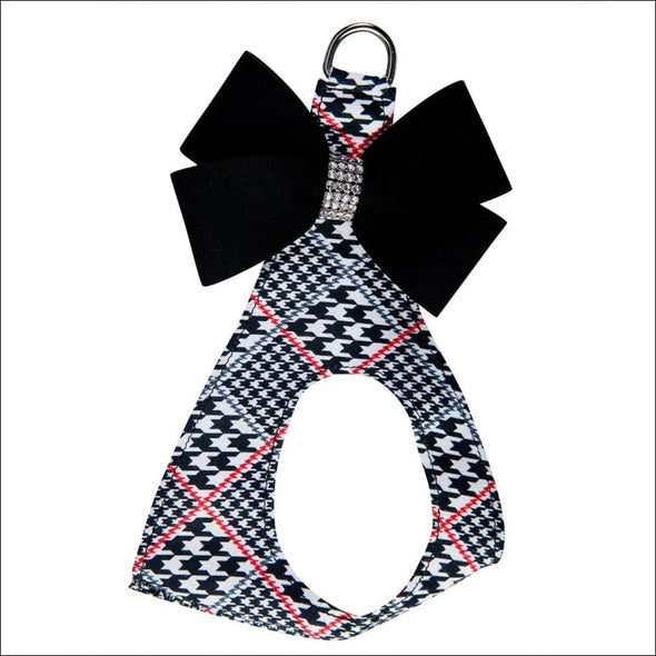 Classic Glen Houndstooth Black Nouveau Bow Step In