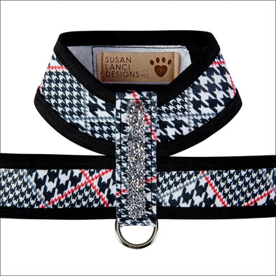 Classic Glen Houndstooth Crystal Rocks Tinkie Harness with 