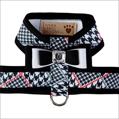Classic Glen Houndstooth Tinkie Harness with Really Big Bow 
