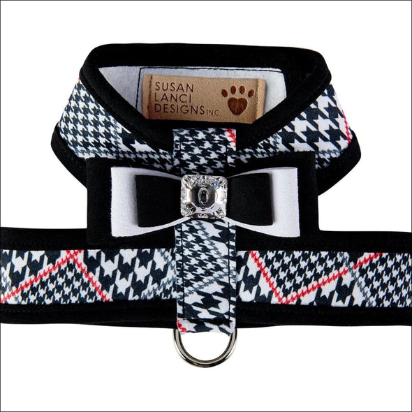 Classic Glen Houndstooth Tinkie Harness with Really Big Bow 