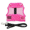 NEW-Doggie Design Sunglasses Pink and Black Cool Mesh Velcro Dog Harness with Leash