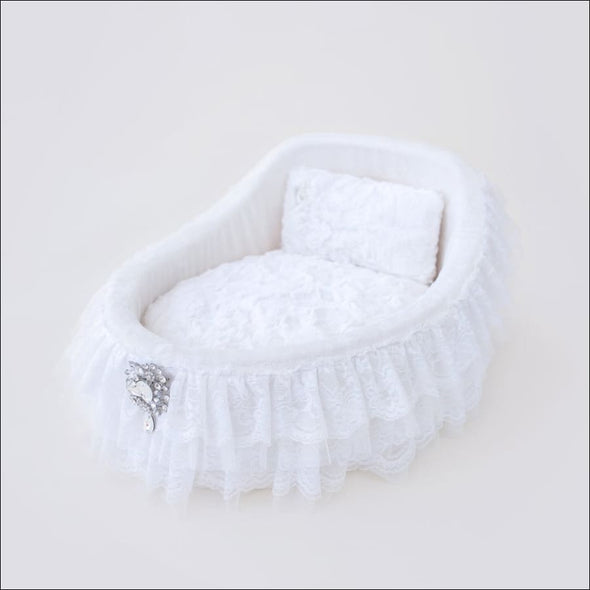 Crib Collection Dog Bed: Snow White - Crib Collection,Hello Doggie Crib Bed, White dog bed,Pet bed,Dog bed, luxury baby,puppy beds,cute dog beds,puppy bed,