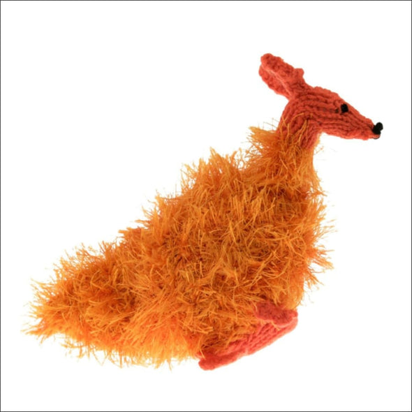 DISCONTINUED KANGAROO – HANDMADE SQUEAKY DOG TOY BY OOMALOO 