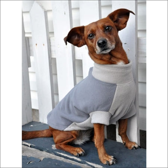 Doggie Design Highline Fleece Coat TWO TONE GRAY - Designer 
