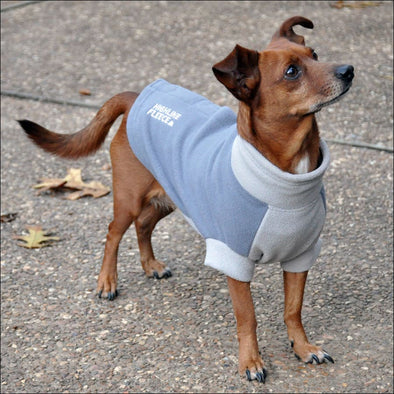 Doggie Design Highline Fleece Coat TWO TONE GRAY - Designer 