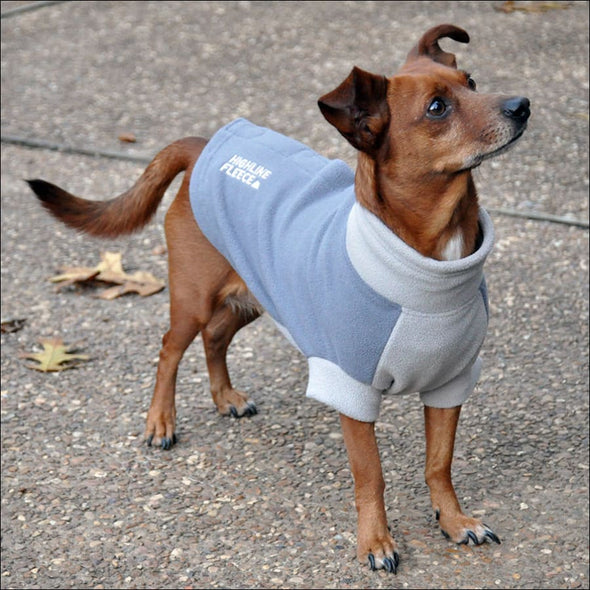 Doggie Design Highline Fleece Coat TWO TONE GRAY - Designer 