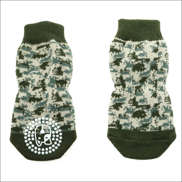 Doggie Design Non-Skid Dog Socks - Camo - Socks