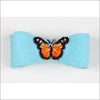 Embroidered Hair Bow - Teacup / Butterfly Tiffi